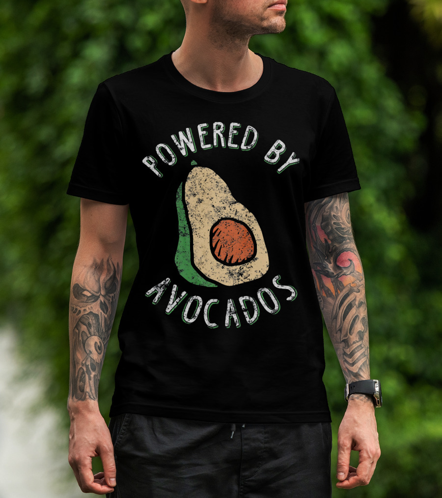Powered By Avocados Cute Guacamole Lover Cinco De T-Shirt