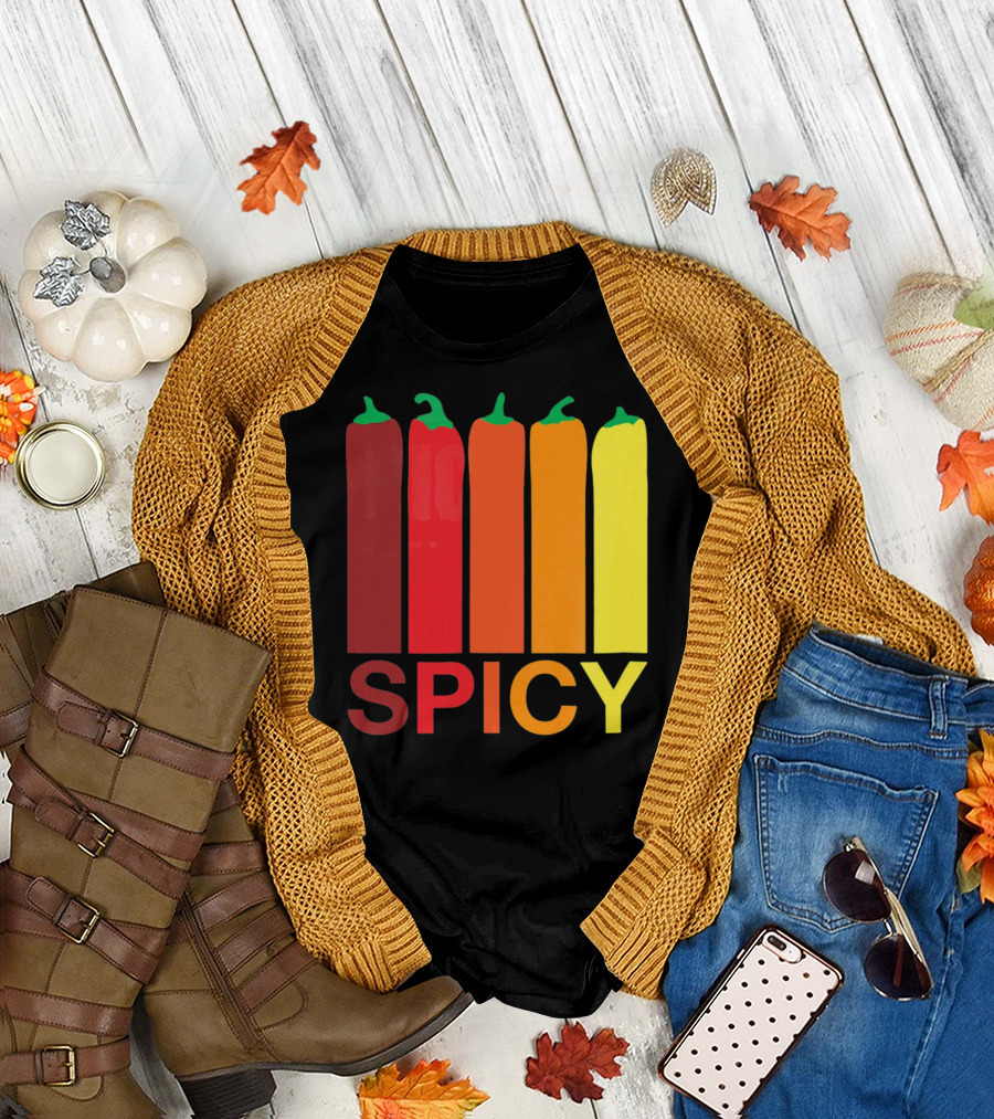 Hannah Hart Spicy Peppers Multicolor T-Shirt