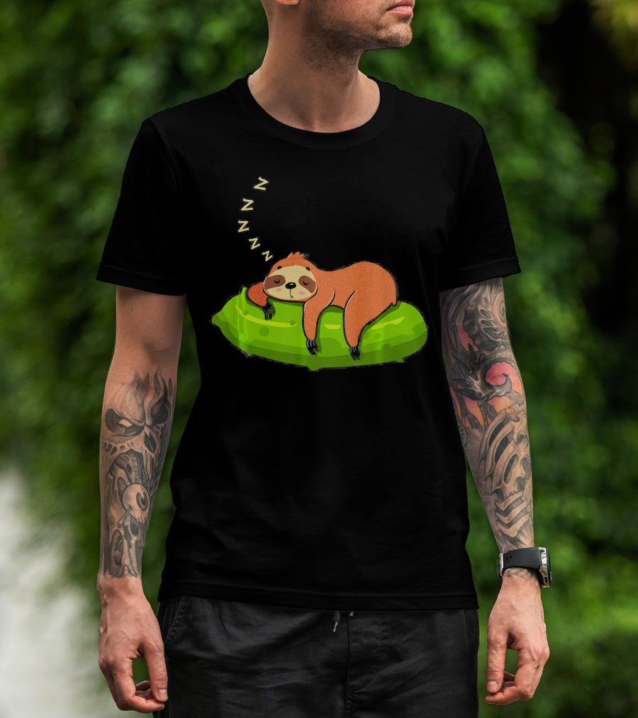Lazy Sloth Sleeping On A Pickle With Zs T-Shirt