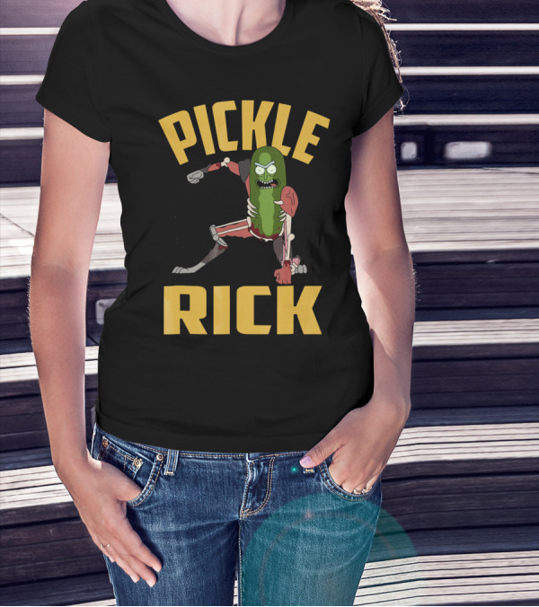 Pickle Rick Punch Rick And Morty Iconic Character Appeal T-Shirt
