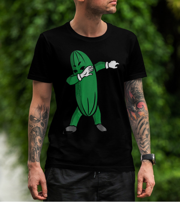 Dabbing Pickle Dance Cartoon T-Shirt