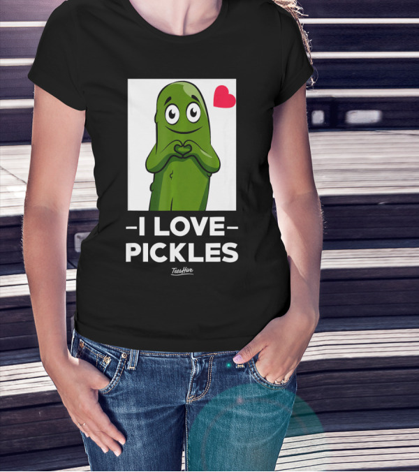 I Love Pickles Squad Heart Party T-Shirt