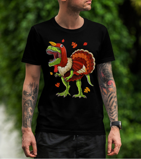 T Rex Dinosaur Thanksgiving Turkey Costume Fun T-Shirt