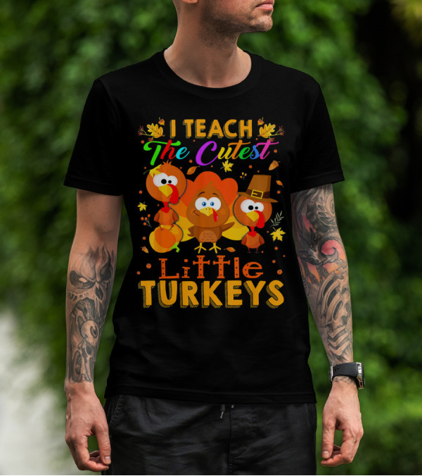 Thanksgiving Outfit I Teach The Cutest Little Turkeys T-Shirt