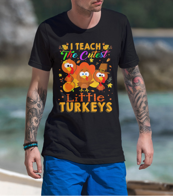 Thanksgiving Outfit I Teach The Cutest Little Turkeys T-Shirt