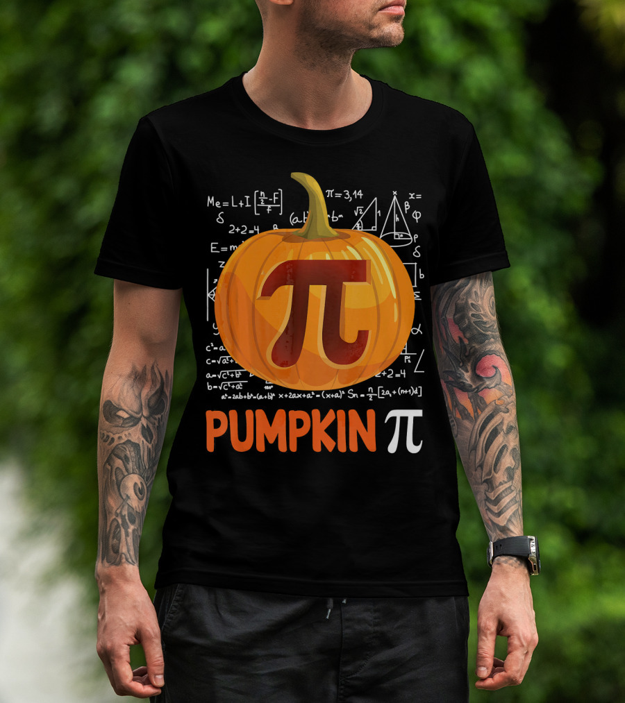 Pumpkin Pi Math Equations Halloween T-Shirt