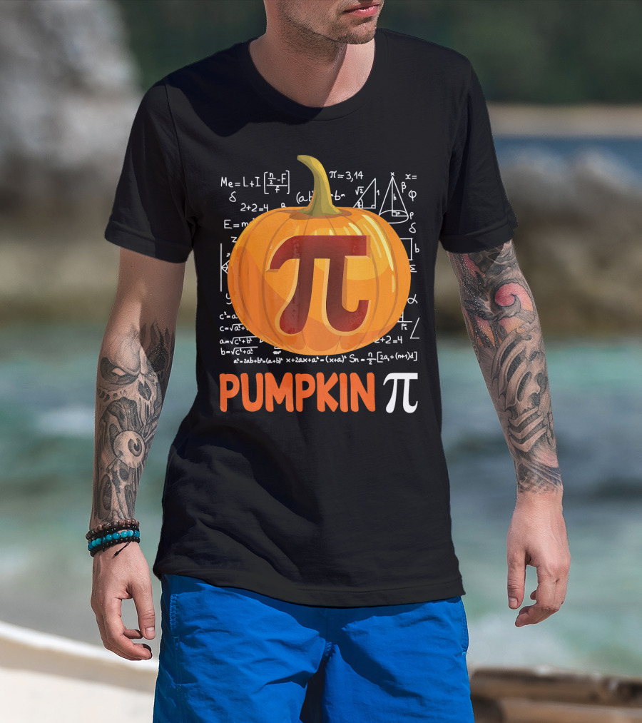 Pumpkin Pi Math Equations Halloween T-Shirt