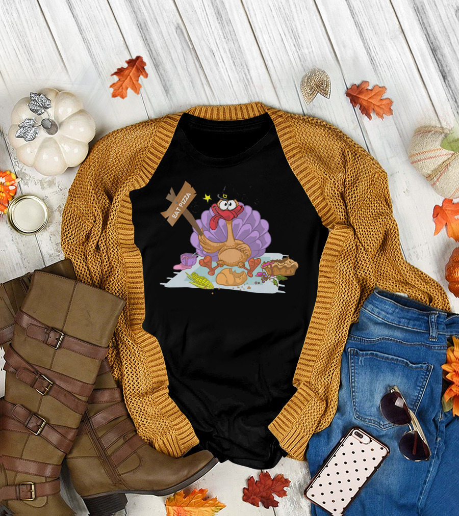 Eat Pizza Thanksgiving Turkey Feast T-Shirt