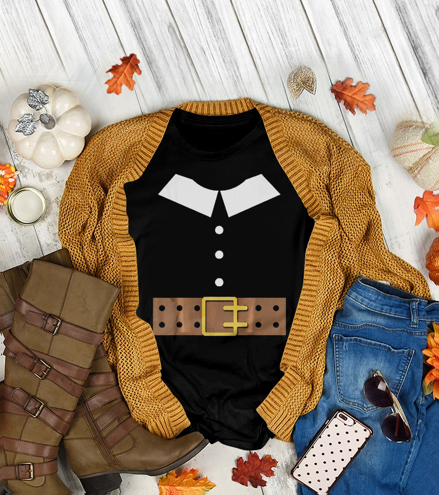 Thanksgiving Pilgrim Costume Belt Turkey Day Classic T-Shirt