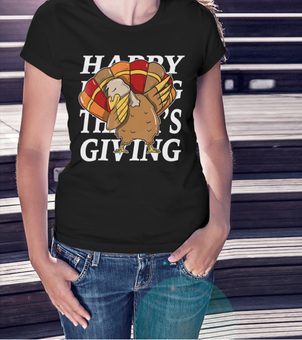 Dabbing Turkey Happy Thanksgiving T-Shirt