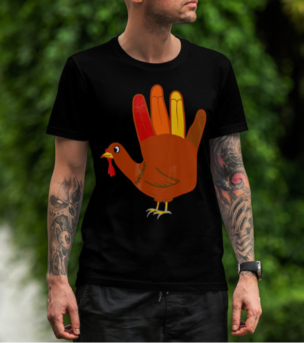 Thanksgiving Handprint Turkey T-Shirt