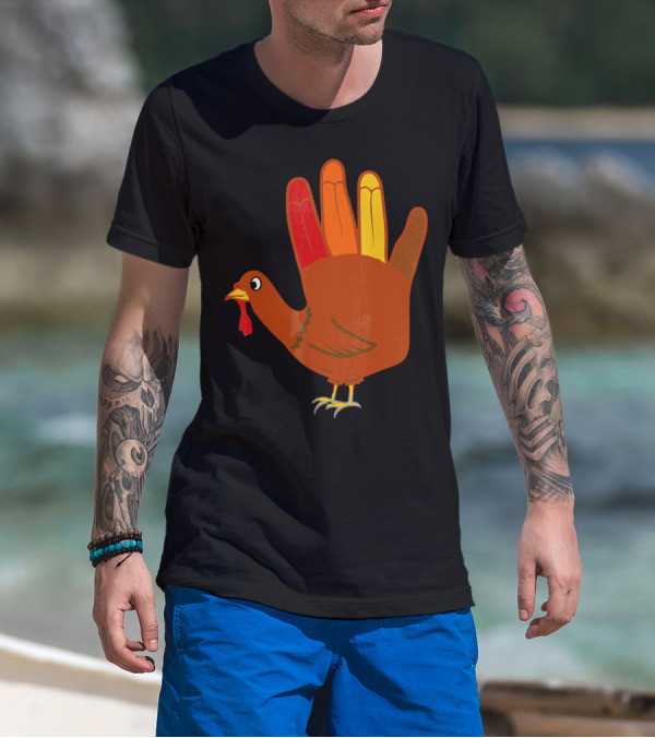 Thanksgiving Handprint Turkey T-Shirt