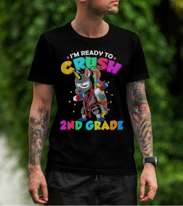 I'm Ready To Crush 2nd Grade Dabbing Unicorn Ninja T-Shirt