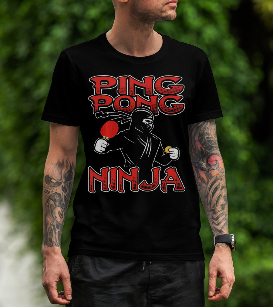 Ping Pong Ninja Funny Ping Pong T-Shirt