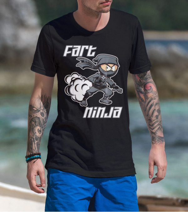 Funny Fart Ninja Farting Joke Ninja T-Shirt