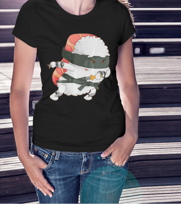 Funny Cute Sushi Ninja Maki Lover Japan T-Shirt