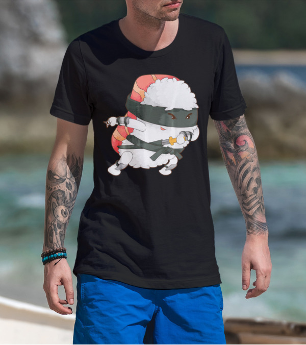 Funny Cute Sushi Ninja Maki Lover Japan T-Shirt