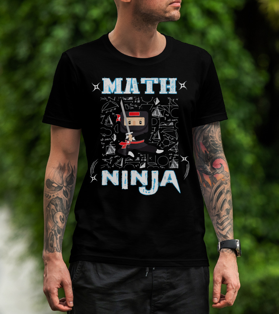 Math Ninja Geometric Cool Maths T-Shirt