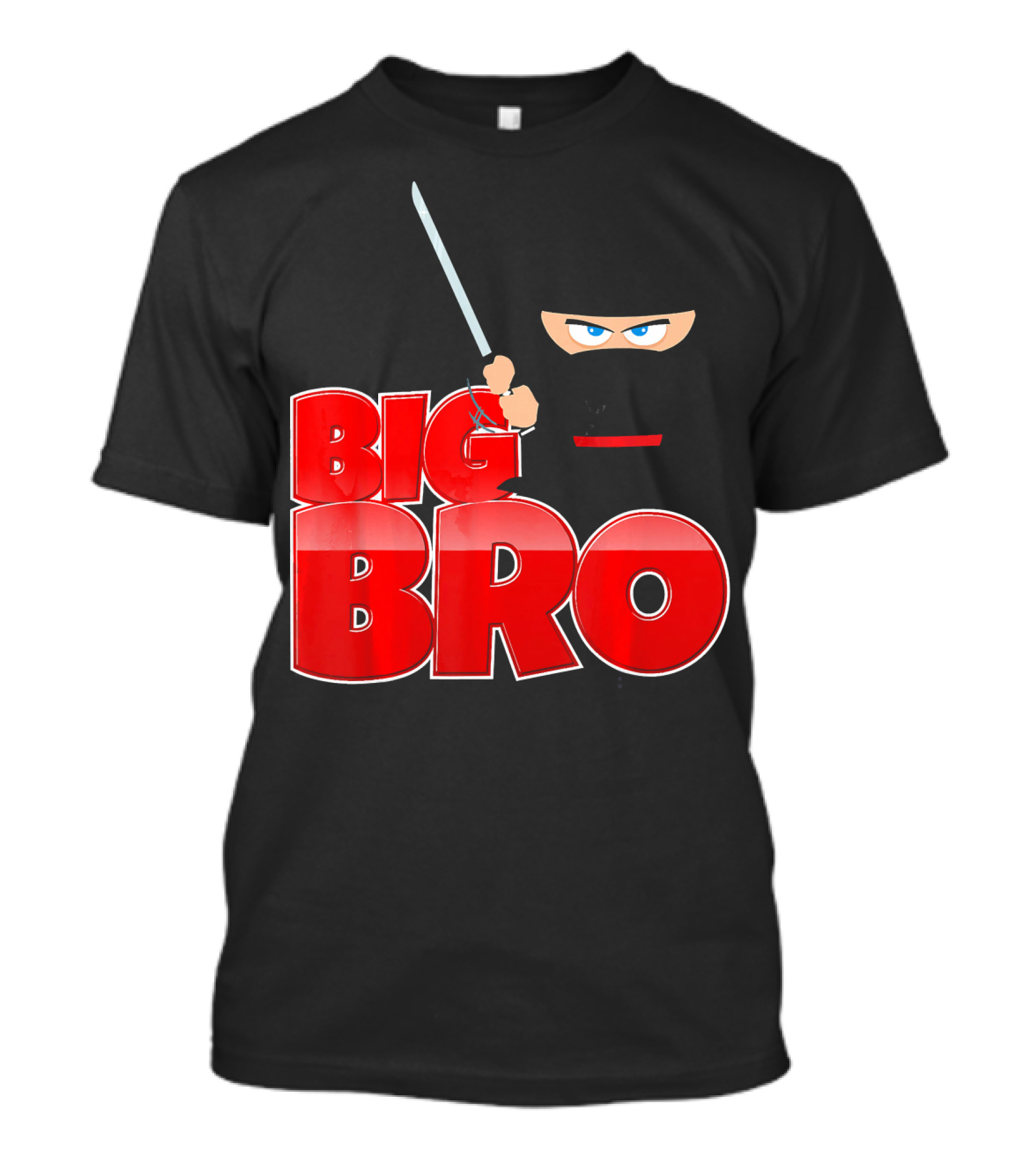 Big Bro Ninja Big Brother With Sword And Mask T-Shirt