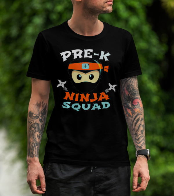 Pre-K Ninja Squad Back To School First Day T-Shirt