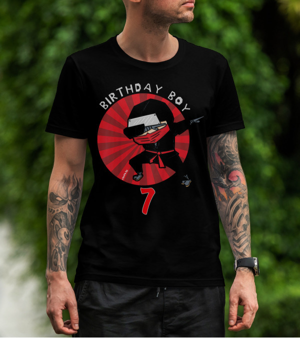 Birthday Boy 7 Ninja T-Shirt
