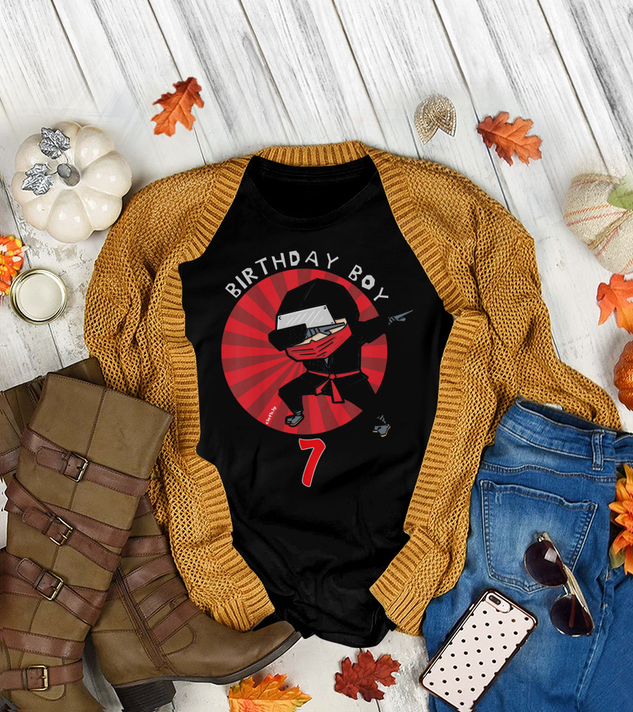 Birthday Boy 7 Ninja T-Shirt