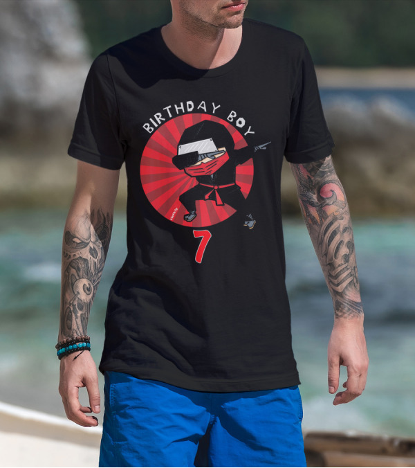 Birthday Boy 7 Ninja T-Shirt