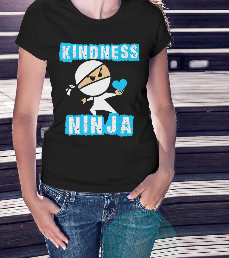 Kindness Ninja Heart-Driven Warrior T-Shirt