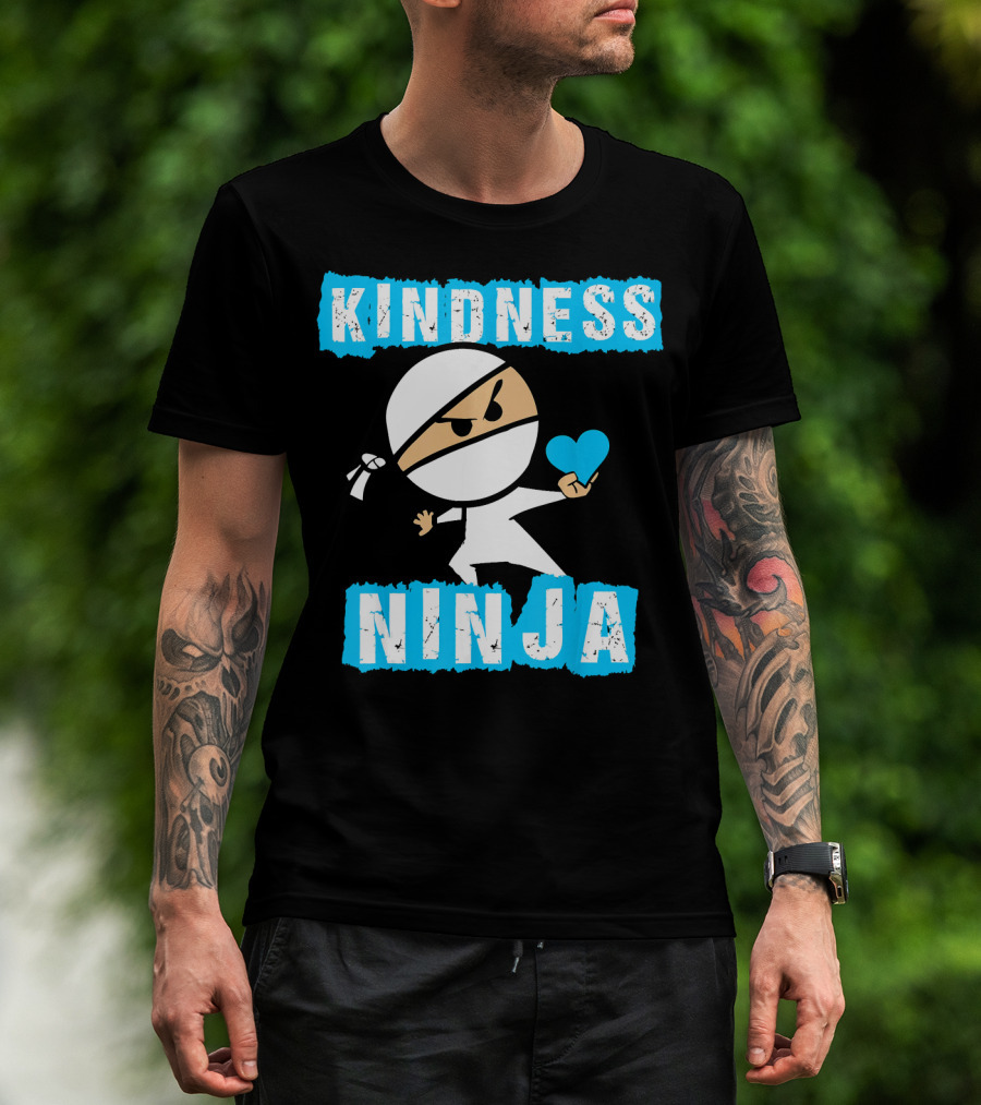 Kindness Ninja Heart-Driven Warrior T-Shirt