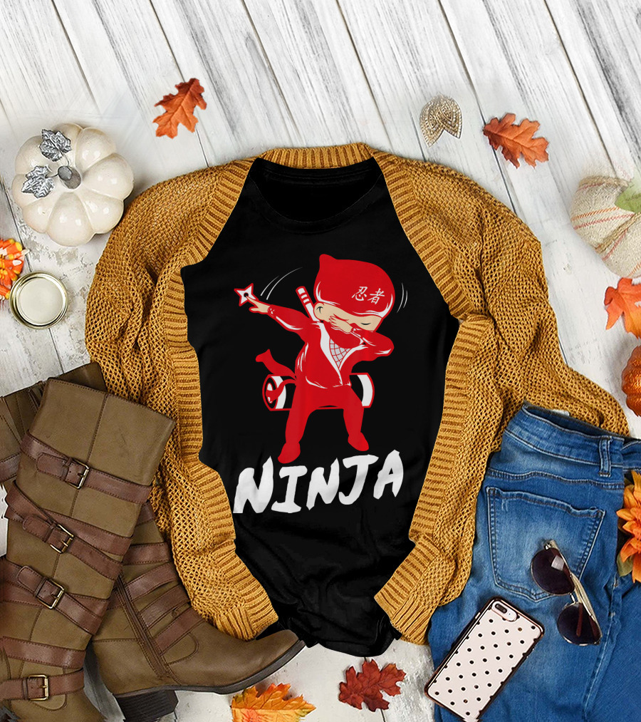 Ninja Dabbing Funny Martial Arts Star T-Shirt