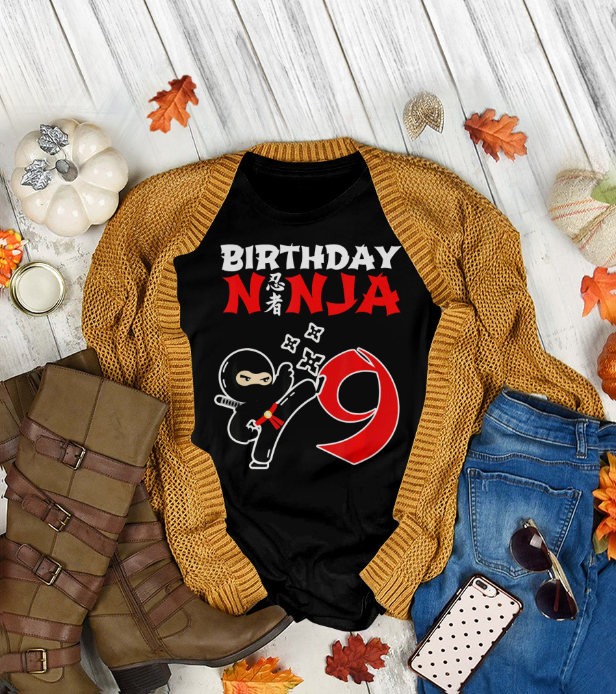 Birthday Ninja 9 Party Favor T-Shirt