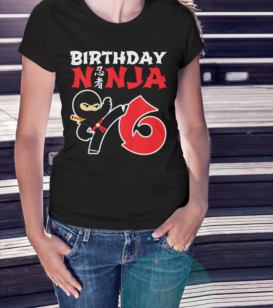Birthday Ninja 6 Year Old T-Shirt