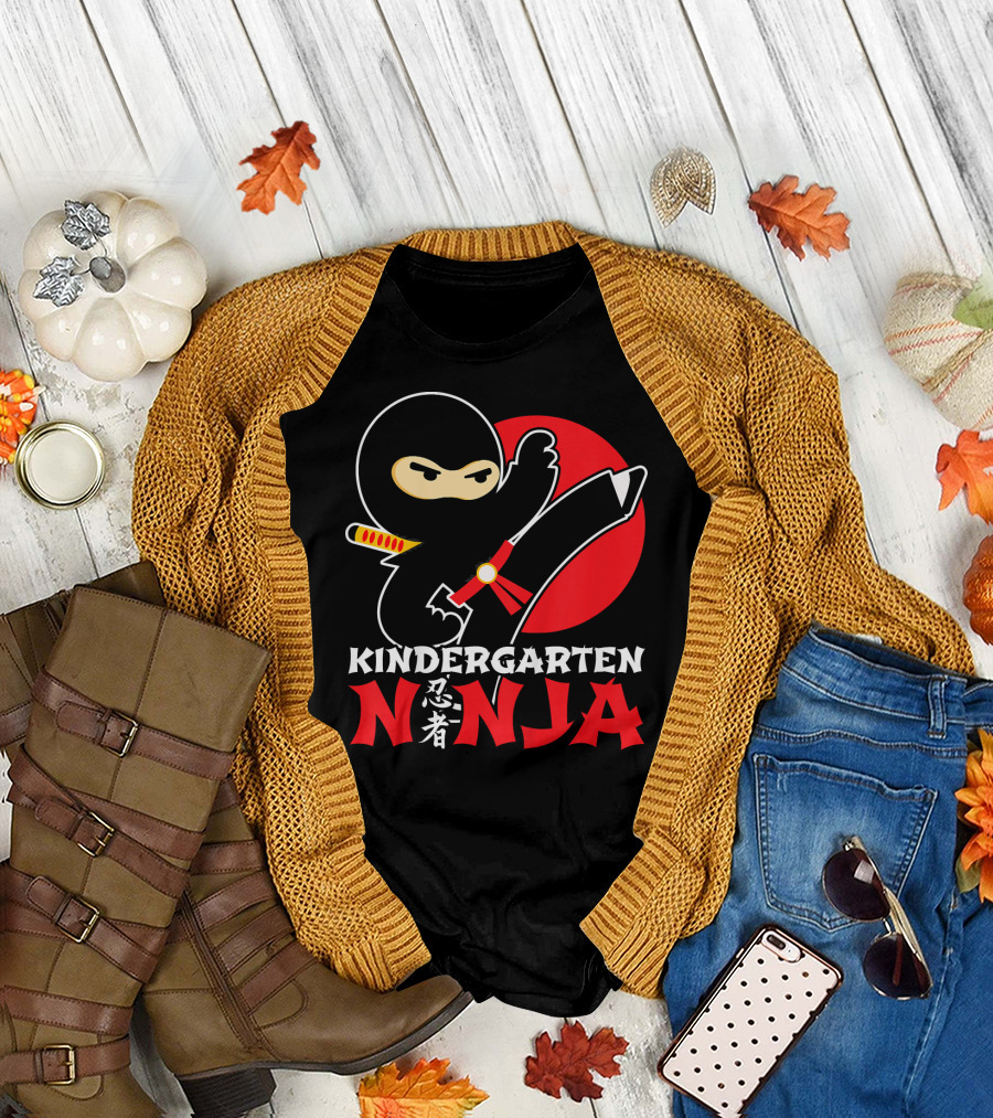 Kindergarten Ninja First Day of School T-Shirt