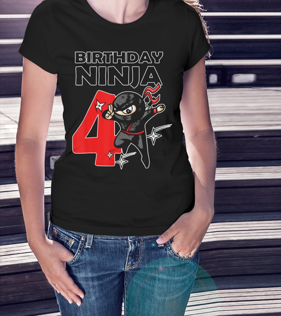 Birthday Ninja 4 Year Old T-Shirt