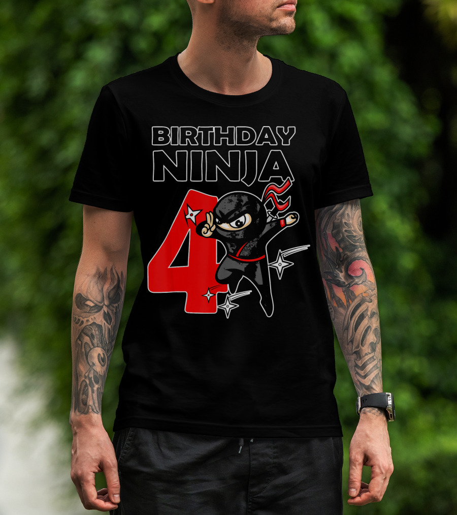Birthday Ninja 4 Year Old T-Shirt