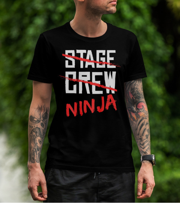 STAGE CREW NINJA BACK Printed T-Shirt