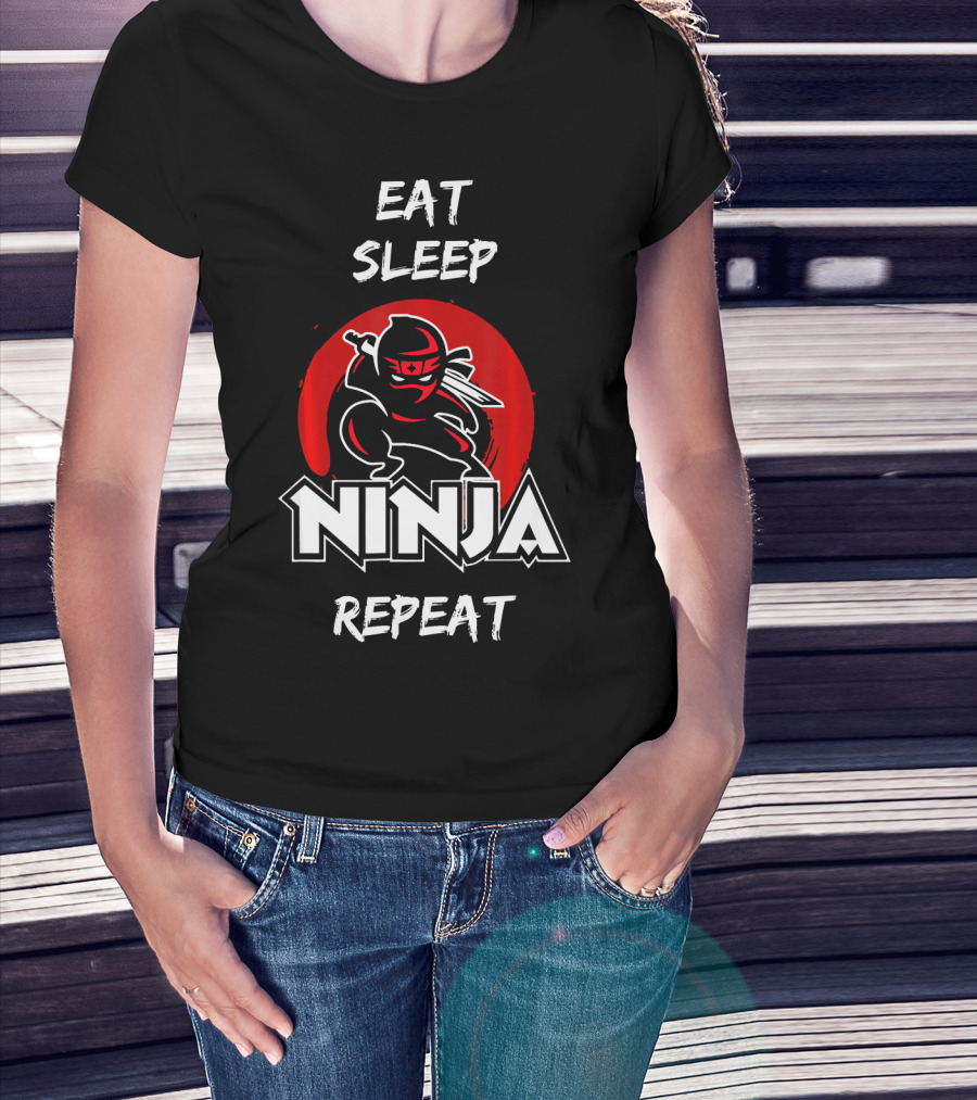Eat Sleep Ninja Repeat Birthday Boys T-Shirt