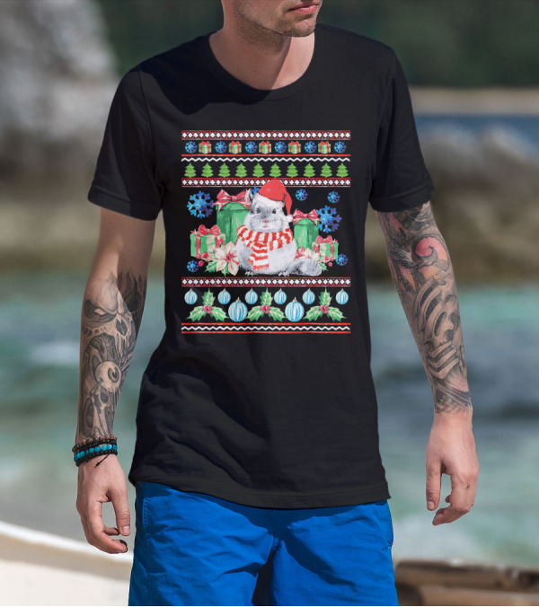 Chinchilla Christmas Holiday Gift T-Shirt