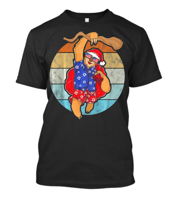 Vintage Clothing Unique Sloth Retro Santa Vacation T-Shirt