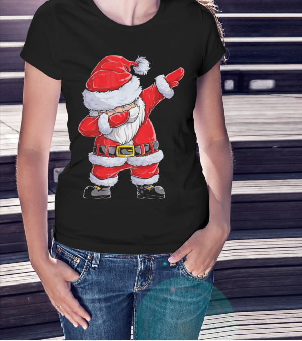 Dabbing Santa Claus Christmas Holiday Fun T-Shirt