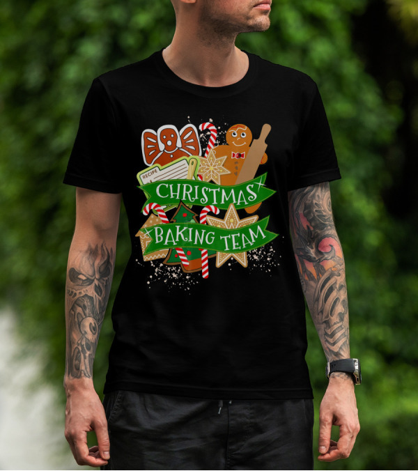 Christmas Baking Team Gingerbread Recipe Holiday Cook Gingerbread House Candy Canes T-Shirt