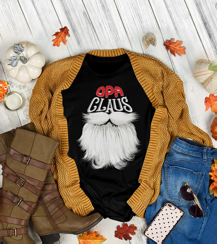 OPA Claus Funny Santa Beard T-Shirt