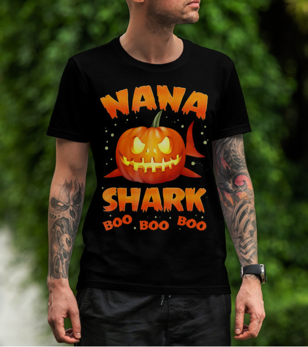Nana Shark Pumpkin Boo Boo Boo T-Shirt
