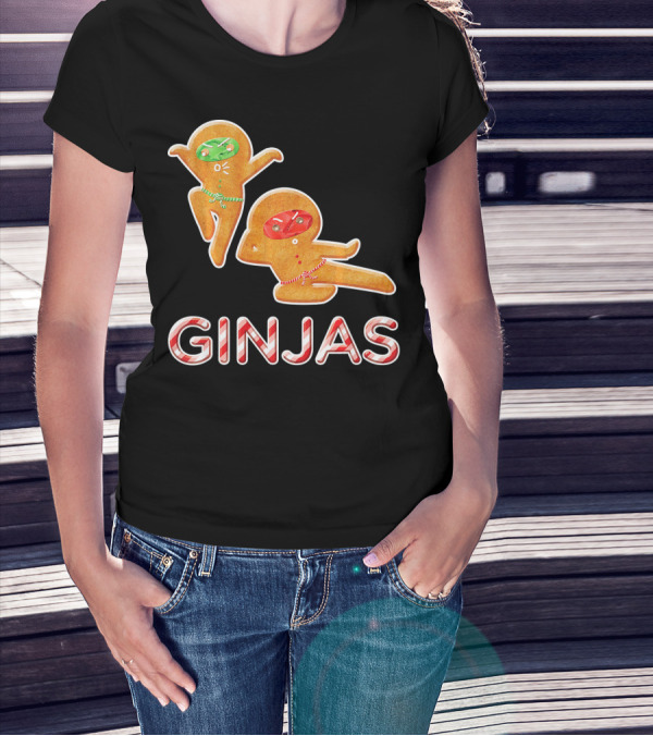 Ginjas Gingerbread Ninja Christmas T-Shirt