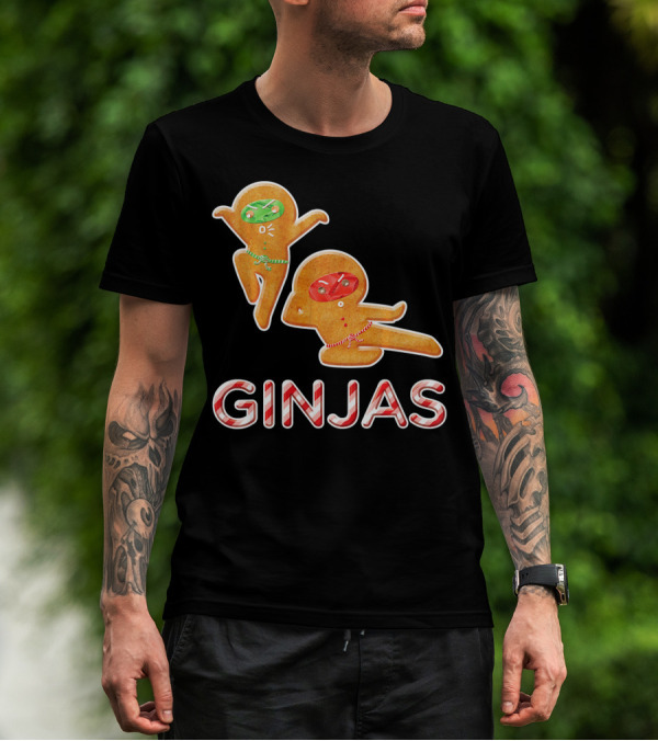 Ginjas Gingerbread Ninja Christmas T-Shirt
