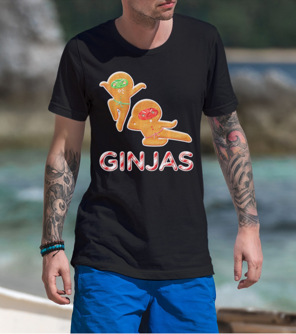 Ginjas Gingerbread Ninja Christmas T-Shirt
