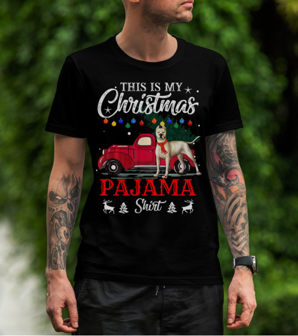 This Is My Christmas Pajama Shirt Dogo Car Holiday Lights T-Shirt