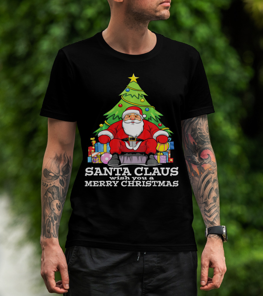 Santa Claus Wish You A Merry Christmas T-Shirt