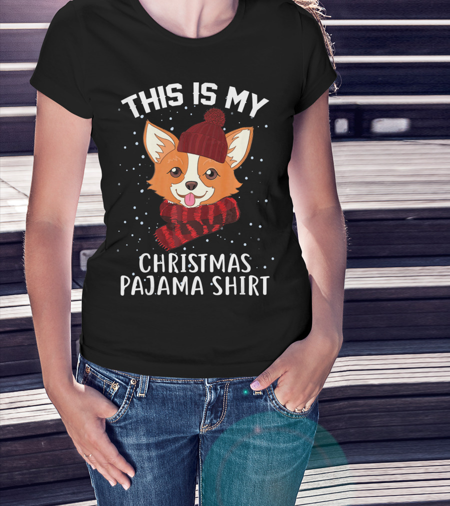 This Is My Christmas Pajama Shirt Corgi T-Shirt