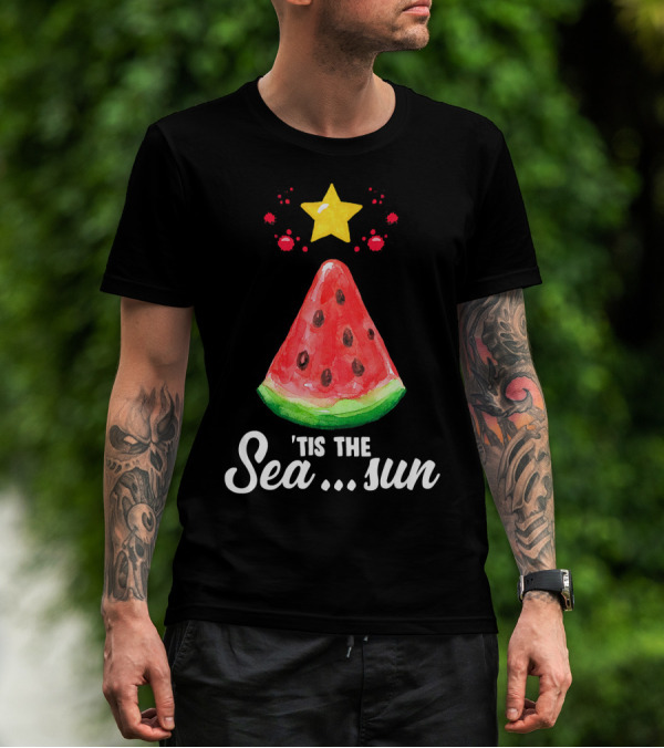 'Tis The Seasun Watermelon Slice With Summer Star T-Shirt